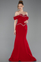 Long Red Mermaid Prom Dress ABU6198