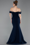 Long Navy Blue Mermaid Prom Dress ABU6198
