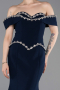 Long Navy Blue Mermaid Prom Dress ABU6198