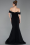 Long Black Plus Size Evening Gown ABU6199
