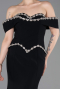 Long Black Plus Size Evening Gown ABU6199