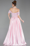 Powder Color Long Satin Evening Dress ABU5995