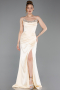 Long Yellow Satin Evening Dress ABU6200