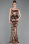 Long Copper Scaly Evening Dress ABU6202