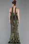 Long Olive Drab Scaly Evening Dress ABU6202