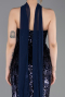 Long Navy Blue Scaly Evening Dress ABU6202