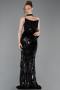 Long Black Scaly Evening Dress ABU6202