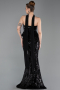 Long Black Scaly Evening Dress ABU6202