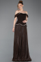 Long Brown Chiffon Evening Dress ABU6203