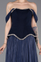 Long Navy Blue Chiffon Evening Dress ABU6203