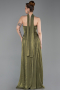 Olive Drab Long Chiffon Prom Gown ABU5957