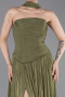 Olive Drab Long Chiffon Prom Gown ABU5957