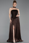 Brown Long Chiffon Prom Gown ABU5957