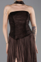 Brown Long Chiffon Prom Gown ABU5957