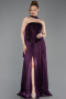 Purple Long Chiffon Prom Gown ABU5957