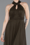Olive Drab Long Plus Size Evening Dress ABU3253