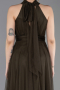 Olive Drab Long Plus Size Evening Dress ABU3253