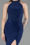 Long Navy Blue Prom Gown ABU6215
