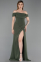 Long Olive Drab Prom Gown ABU6216