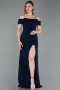 Long Navy Blue Prom Gown ABU6216