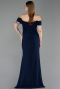 Long Navy Blue Prom Gown ABU6216