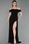 Long Black Prom Gown ABU6216