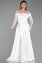 Long White Evening Dress ABU6219