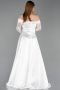 Long White Evening Dress ABU6219