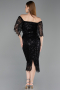 Midi Black Beaded Cocktail Dress ABK2634