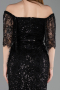Midi Black Beaded Cocktail Dress ABK2634