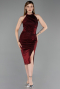 Midi Burgundy Cocktail Dress ABK2635
