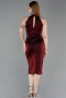 Midi Burgundy Cocktail Dress ABK2635