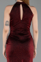 Midi Burgundy Cocktail Dress ABK2635