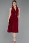 Midi Burgundy Cocktail Dress ABK2636