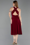 Midi Burgundy Cocktail Dress ABK2636