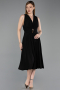 Midi Black Cocktail Dress ABK2636