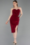 Midi Burgundy Cocktail Dress ABK2637