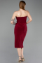 Midi Burgundy Cocktail Dress ABK2637