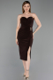 Midi Brown Cocktail Dress ABK2637