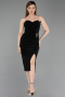 Midi Black Cocktail Dress ABK2637
