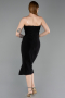 Midi Black Cocktail Dress ABK2637
