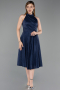 Midi Navy Blue Cocktail Dress ABK2638