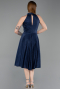 Midi Navy Blue Cocktail Dress ABK2638