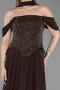 Long Brown Chiffon Evening Dress ABU6221