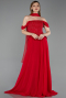 Long Red Chiffon Evening Dress ABU6221