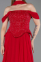 Long Red Chiffon Evening Dress ABU6221