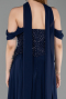 Long Navy Blue Chiffon Evening Dress ABU6221