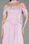 Long Powder Color Chiffon Evening Dress ABU6221