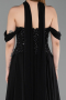 Long Black Chiffon Evening Dress ABU6221