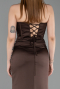 Long Brown Satin Mermaid Prom Dress ABU6222